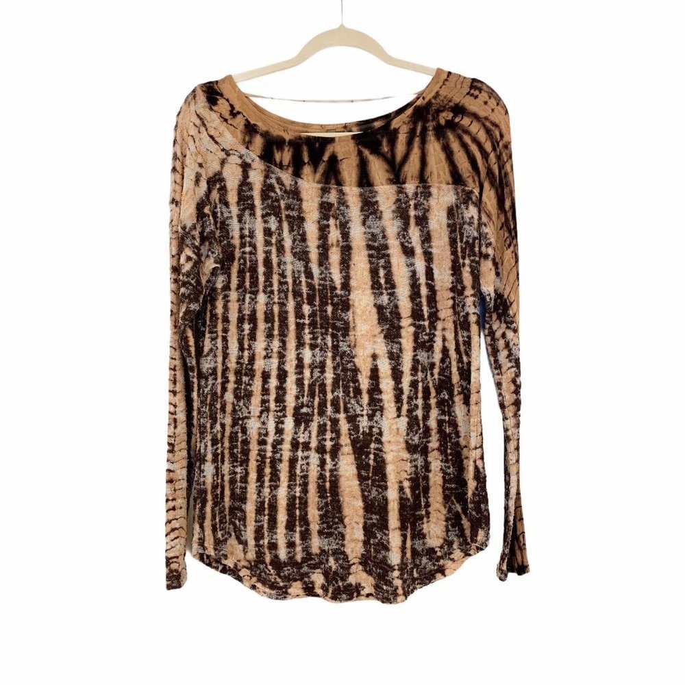 XCVI shirt small long sleeve browns cream